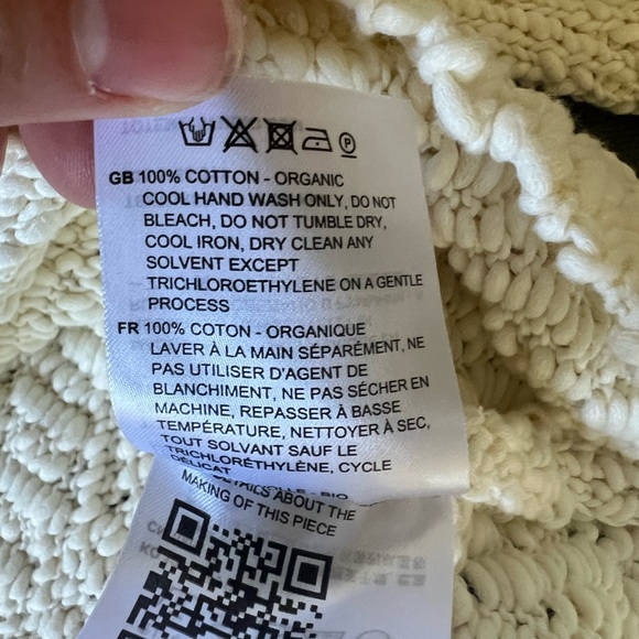 Toteme Women's Textured Oversized Cream Cotton Sweater Small - Picture 8 of 9